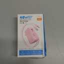 Retractable USB C Charger Wall Plug with 35.5in/90cm Type C Cables Cords,40W Fast Charging Foldable Block Multi Charger for All Devices for iPhone 17/16/15/14/13/12,iPad,Galaxy,Pixel