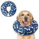 Supet Inflatable Dog Cone Collar Alternative After Surgery, Dog Neck Donut Collar Recovery E Collar, Soft Pet Cone for  Large Dogs,