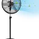 20'' Outdoor Pedestal Fan, 4 Speed Oscillating Pedestal Fan with All Sealed Brushless DC Motor, Outdoor Fans for Patios Waterproof, Heavy Duty Industrial Fan for Commercial, Garage, Warehouse, Factory