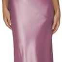 Womens Elegant Satin V Neck Backless Sleeveless Maxi Dress Silk Tie Low Back Formal Cocktail Dresses Wedding Guest XS