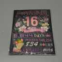 Sweet 16th Birthday Card for Girls Daughter,3D Pop Up Sweet 16th Birthday Cards for Granddaughter Sister,16th Birthday Decorations for 16 Year Old Girl Daughter Funny Birthday Gifts,Rose Glod In 2010