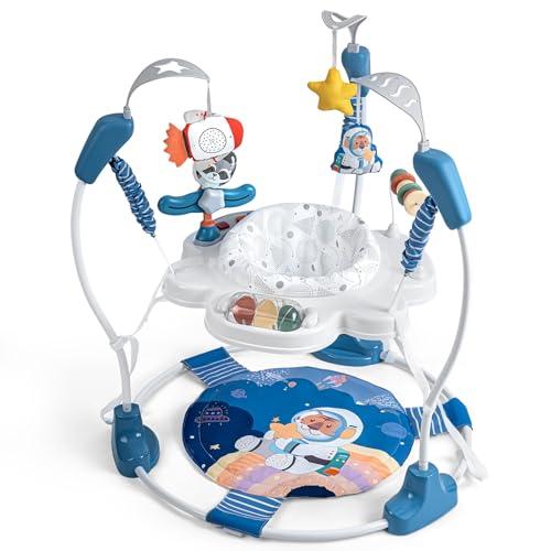 Baby Activity Center, Baby Jumper Activity Center with Music, Interactive Toys, 360° Rotating Seat, 3 Adjustable Heights, Infant Activity Jumper for 6+ Months (Space Tiger)
