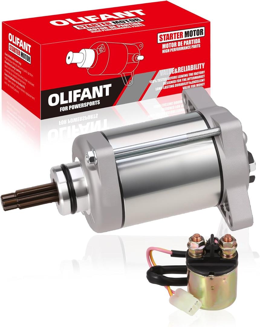 Starter for Honda Rancher 420 2007-2019/Foreman 500 2012-19 Rubicon 500 2015-19 Pioneer 500 2015-2021 31200-HP5-601 31200-HR0-F01