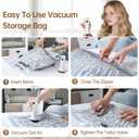 Vacuum Bags for Travel with Wireless Rechargeable Pump, 18 Pack Carry-on Size Compression Packing Seal Bags for Luggage and Suitcase, Space Saver Vacuum Storage Bags for Clothes and Clothing Travel
