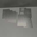 Lewtemi 8 Pcs Metal Stencils Journal Template for Painting 4 x 7 Inc Letter Number Alphabet Stencils for Journaling Engraving Wood Burning Stainless Bookmark Ruler School Supplies(Classic Style)