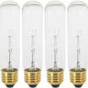 KOR 40T10/120V -Tubular - 120V - Medium (E26) Base - Incandescent Light Bulb (Clear, 40 WATT-4 Pack)