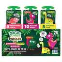 GoGo squeeZ No Sugar Added Fruit & veggieZ Applesauce and Puree Variety Pack, Jurassic Pear, Roarrrr Berry & Prehistoric Peach, 3.2 oz Pouches (Pack of 20), Fruit Snacks for Kids, Gluten Free, Nut Free, Recloseable Cap, BPA Free (EXP 01/02/27)