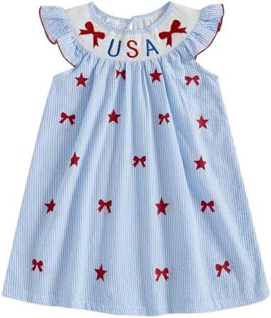 Toddler Girl Christmas Outfit Girls A Line Princess Dress Christmas Tree Embroidery Smocked Dresses Cute Clothes, Size 2/3Y