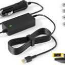 VHBW Replacement for Lenovo Car Charger 90W 65W 45W Compatible with ThinkPad X1 Carbon X1 Yoga T440 T450 T460 T470 T570 Edge E440 E460 E431 Lenovo Essential G700 G710 Power Supply Cord