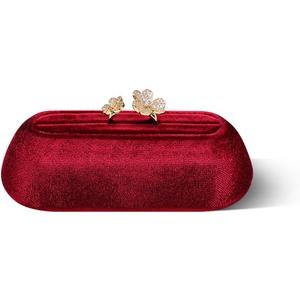 Velvet Jewelry Display Stand, 3-Size Ring Holder & Bangle Organizer (Red, M)