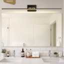 VOLISUN Modern Bathroom Vanity Light 55 inch, Rotatable, 36W Dimmable 5CCT Led Bathroom Light Fixture Over Mirror, Black Gold Bar Vanity Light for Bathroom Mirror Cabinets-ETL Certificated