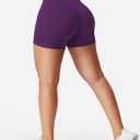 YEOREO SoftHue Women's Biker Shorts 3.6" /4.5" / 6" Workout Gym Shorts High Waist Tummy Control Hidden Scrunch Running Yoga (Purple, S)