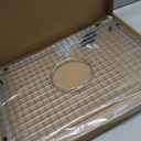 19 in. x 12.5 in. Centre Drain Sink Protector with Supersoft Silicone Feet in 304 Grade Stainless Steel