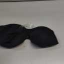 Strapless Bra with Clear Back Invisible Strap Push Up Padded Underwire Backless Halter Bralette 36C, Black