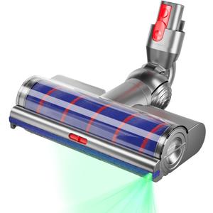 Vacuum Attachments for Dy.son V15V11V10V8V7 Cordless Stick Cleaner, with Quick-Release Floor & Carpet Brush, featuring Soft Blush Compact and Lightweight-3S (3-Roller soft brush-V4)