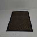 Smiry Front Door Mat Outside Entrance, Heavy Duty Sturdy Natural Rubber Doormat, Trap Dirt and Moisture, Easy Clean Low Profile Mats for Indoor Outdoor Entry, Irregular Triangle (29.5x17, Brown)