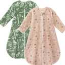 Yoofoss Baby Sleep Sack 12-18 Months, Long Sleeve Sleep Sack 1.5 Tog, Fleece Baby Wearable Blanket with 2-Way Zipper, Soft Warm