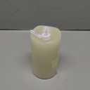 Flickering Flameless Candles with 3D Moving Flame, Last 1000+ Hours Battery Operated Candles with Timer, Ivory Real Wax Pillar Electric LED Candle for Wedding Christmas Party/3" x 5"