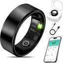 Smart Health Ring for Women Men Fitness Tracker with Heart Rate, Blood Oxygen, Blood Pressure, Black 9