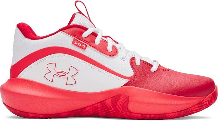 Under Armour Unisex-Adult Lockdown 7 Basketball Shoe (10 Women/8.5 Men, (600) Racer Red
