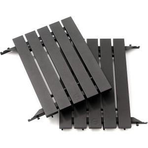 Kamado Joe Durable Aluminum Folding Side Shelves with Accessory Hooks, Pair of 2, Fits Big Joe 24-inch Charcoal Grill and Smokers in Black, Model BJ-ALUMN