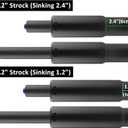 MySit 2.2" Stroke Office Chair Gas Lift Cylinder Replacement, Heavy Duty 450lbs Shortest Gas Spring Rod Chair Part Sinking 1.2 inches Universal Size Black for Short Person, Class 4