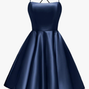 Satin Homecoming Dresses 2025 with Pockets Square Neck A Line Backless Short Cocktail Dresses, Size 4 