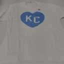 KC Heart 2-Letter KC (Kansas City) Love Powder Blue T-Shirt, XL