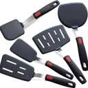 Silicone Spatula Set Turner, 5-Pack Spatulas for Nonstick Cookware, 600°F Heat Resistant Kitchen Cooking Utensils Set for Egg, Pancake Fish Sticky Baking Dishwasher Safe