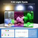 Bluetooth LED Aquarium Light with APP Control, 3 Modes for 18-24 Inch Fish Tank Light with Full Spectrum White Blue Red Green Lights, IP68 Waterproof with Extendable Brackets for Freshwater