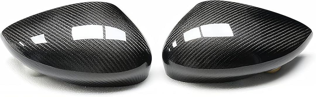 Carbon Fiber Left & Right Side Mirror Cover Cap Compatible Honda Civic 2022-2023 Without Turn Signal