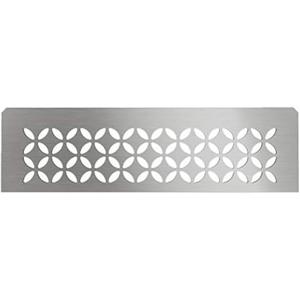 Schluter Rectangular Shelf for Prefabricated Kerdi Board SN/-SNLT Niches - 4mm Thick, Floral Design, Stainless Steel Material, Brushed Stainless Steel Finish - SNS1D5EB