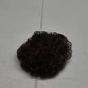 HOOJIH Curly Hair Bun, Messy Bun Hair Piece Elastic Drawstring Loose Wave Messy Large Full Bun Extension Hairpiece Short Synthetic Ponytail Extension for Women - Dark Brown with Light Auburn (1 Pack)