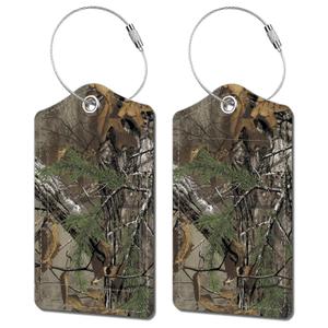 2 x Luggage Tags for Suitcase, 2 Pack Suitcase Tags with 4 Stainless Steel Loop and Identifiers Privacy Cover ID Label for Women Men Travel Gifts (Black Grey Leopard Printed)