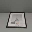 Upsimples 11x14 Picture Frame, Display Pictures 8x10 with Mat or 11x14 Without Mat, Wall Hanging Photo Frame, Black, 1 Pack
