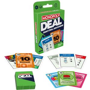 Monopoly Deal Card Game, Quick-Playing Family Card Game for 2-5 Players, Ages 8+