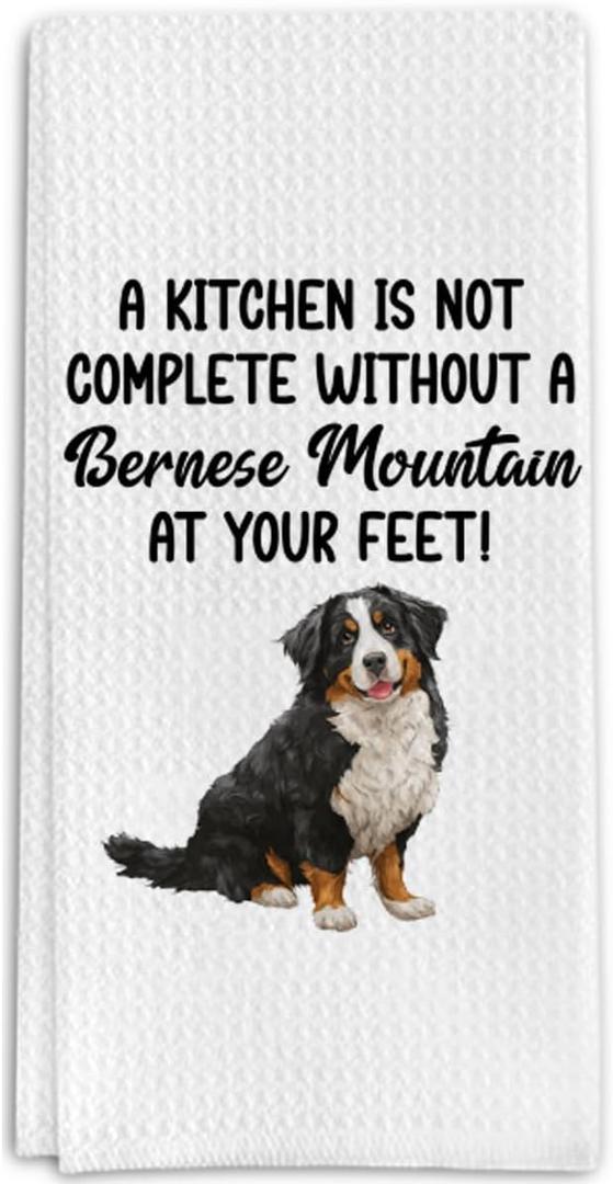 Bernese Mountain Gifts Kitchen Towels for Dog Lover, Dog Gifts Decorative Towels for Bar Kitchen Bathroom