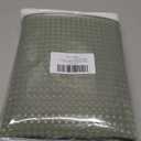PANGSINNE Sage Green Shower Curtain - Waffle Weave Fabric Heavy Duty for Bathroom, Water Repellent Weighted 256GSM Hotel Quality Machine Washable Bath Curtains with 12 Hooks, 72Wx72H