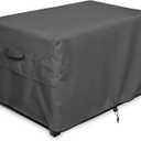 ULTCOVER Patio Deck Box Storage Bench Cover - Waterproof Outdoor Rectangular Fire Pit Table Covers 44 x 28 inch, Black
