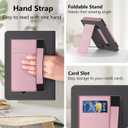 Case for Kindle Paperwhite 7"/6.8" (12th/11th Gen, 2024/2021) & Kindle Colorsoft Signature Edition 2024, Slim PU Shell Cover with Stand, Hand Strap, Auto-Wake/Sleep Feature Not for TCL, Pink