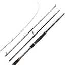 30T Carbon Fiber Travel Spinning Rod - 4-Piece 6’10” Portable Fishing Pole for Freshwater & Saltwater Bass, Trout, Ultra Light Fast Action SiC Guide Rings Rods with Case