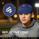 SAITAG Cycling Cap, Bike Skull Cap Helmet Liner with Sun Visor, Sun Protection Running Hat for Men Women Under Helmet Royal Blue