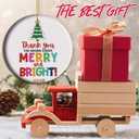 Thank You for Making School Merry and Bright - Teacher Appreciation Ornament 2025, End of Year Thank You Teacher Gift from Student, Classroom Xmas Tree Decor (C14)