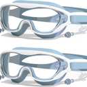 Zoomsnail Kids Swim Goggles 2 Pack, Anti-Fog Anti-UV Wide View Swimming Goggles for Kids Boys & Girls Age 10-15