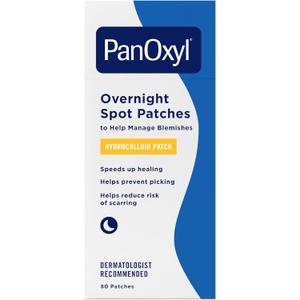 PanOxyl PM Overnight Spot Patches, Advanced Hydrocolloid Healing Technology, Fragrance Free, 80 Count