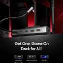 JSAUX Upgraded Docking Station 4K@120Hz for Steam Deck OLED/ROG Ally X/Legion Go/MSI Claw, 5-in-1 Steam Deck Dock with HDMI 2.1, 100Mbps Ethernet, USB 2.0 and 100W Charge for Steam Deck LCD-HB0602