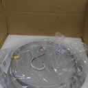 HOPGGIE 18" Crystal Chandelier with Remote Control LED Flush Mount Ceiling Light Fixtures Modern Round Ring Chandelier Light for Living Room Bedroom Dining Room (dimmable) (17.7-dimmable)