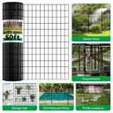 Welded Wire Fence, 50ft(L) x 4ft(H) PVC Anti-Rust Coated Wire Mesh, 2 Inch x 3 Inch 16GA Garden Edging Border, Roll Metal Animal Barrier for Yard Vegetable Plant Protection Poultry Netting