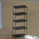 PayLessHere | 5-Tier Wire Shelf | 24"x14"x60" | Black | Adjustable Racks | Heavy-Duty Storage Shelves, Holds Upto 750 lbs | Rust-Resistant, No-Tool Assembly | for Home, Garage Shelving
