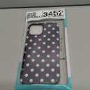 for iPhone 15 Case for Women Girl Men Boy, Compatible with MagSafe, Shockproof Soft Silicone & Hard PC Shell Protective Case for iPhone 15 - Brown & Blue Polka Dot Cute